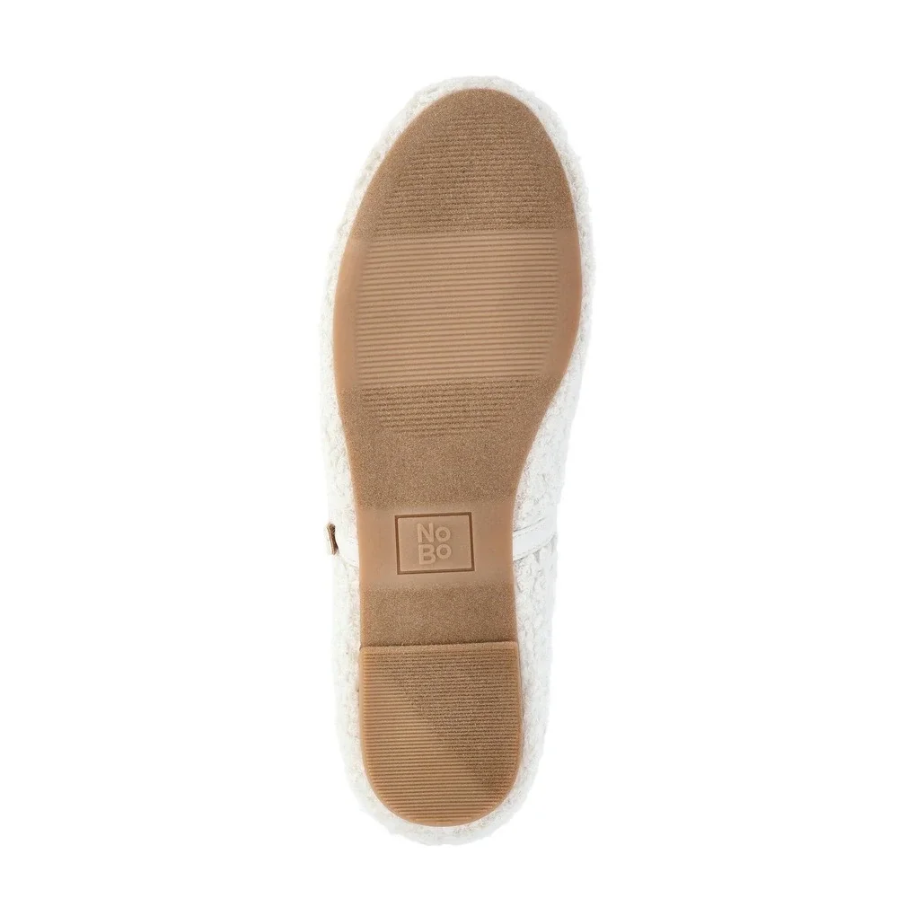 No Boundaries Mary Jane Flats Womens Faux Shearling White Size‎ 11
